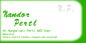 nandor pertl business card